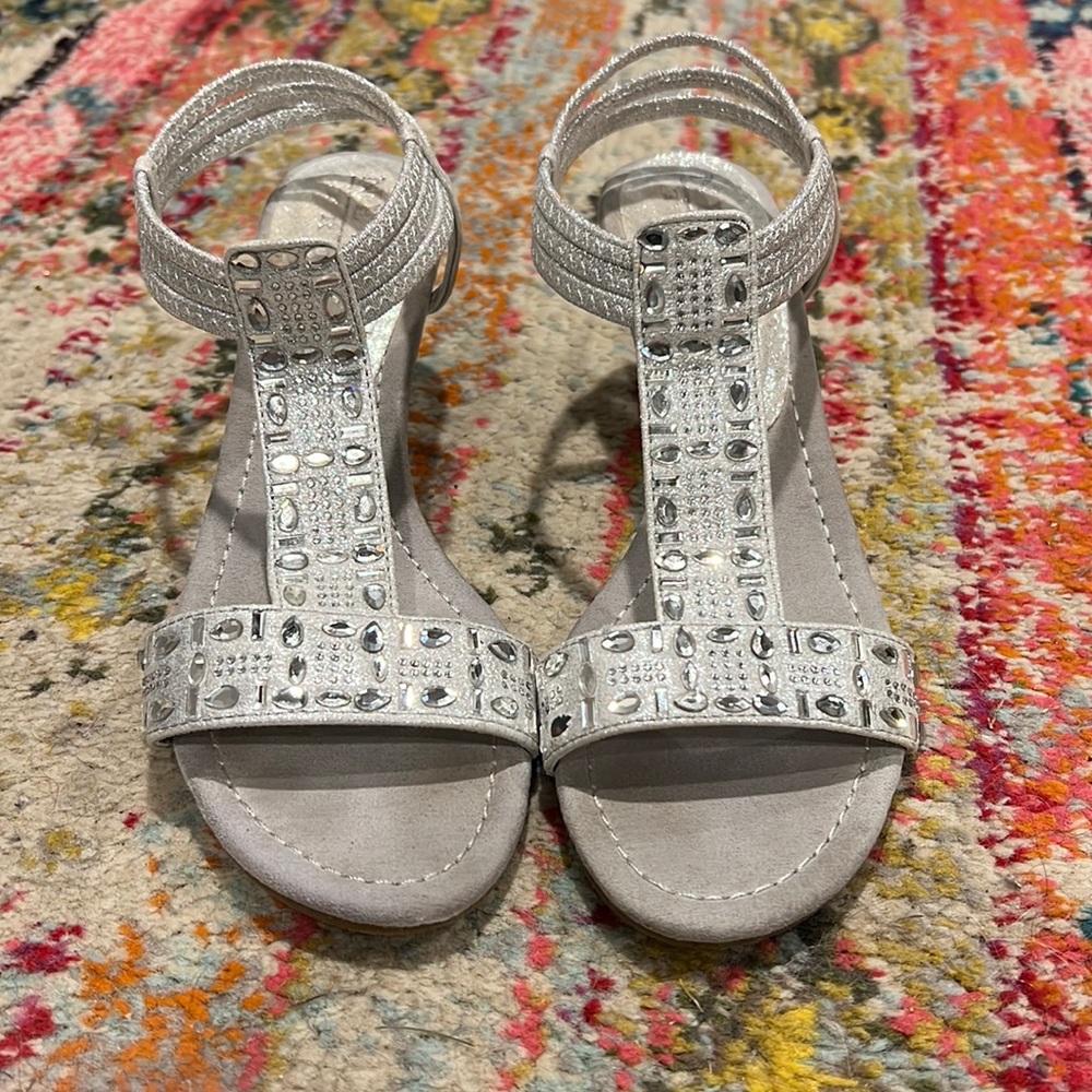 Sparkly Silver Formal Heels